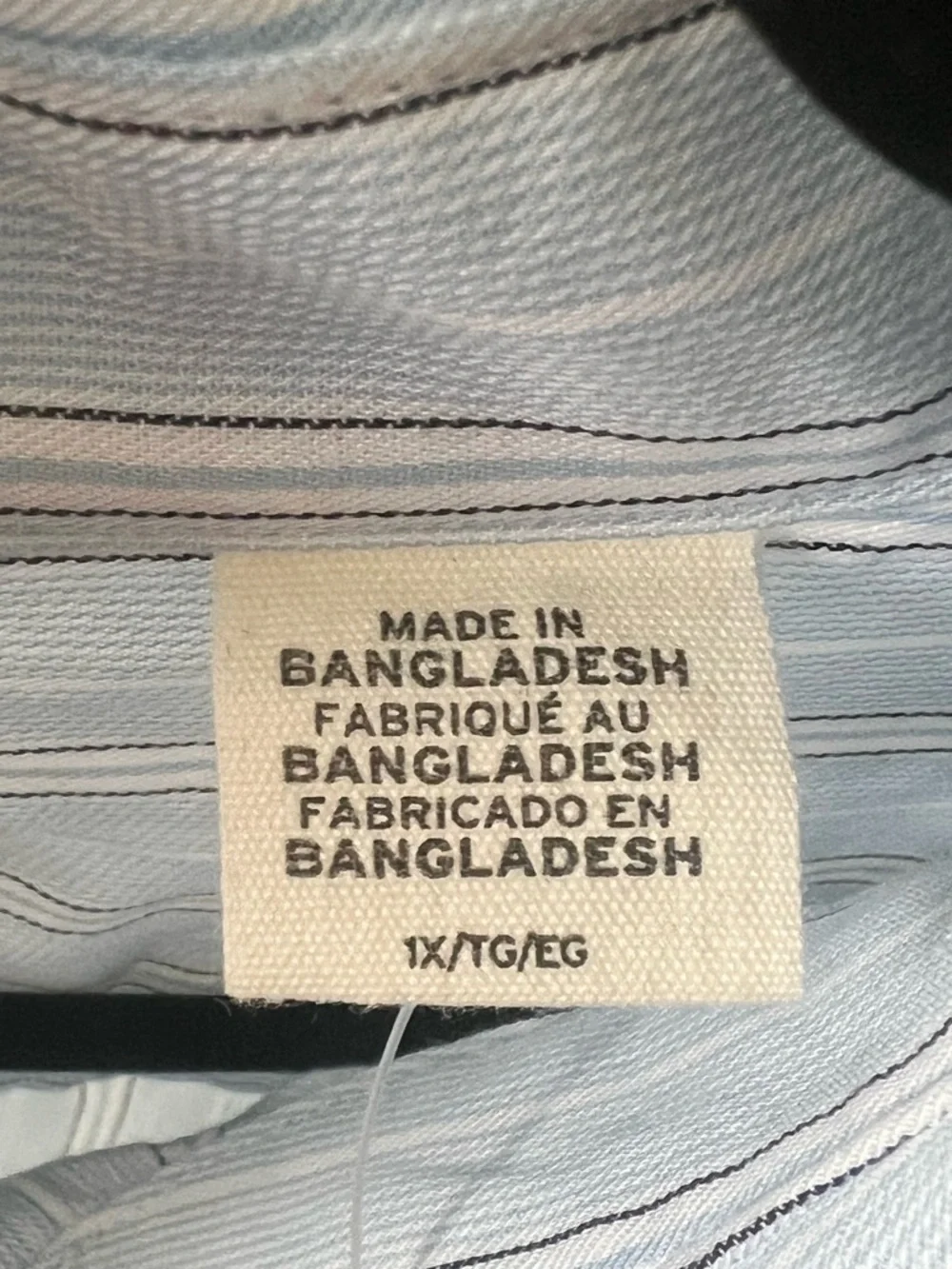 Levi's Light Blue & White Striped Button-Down Shirt - Picture 9 of 9